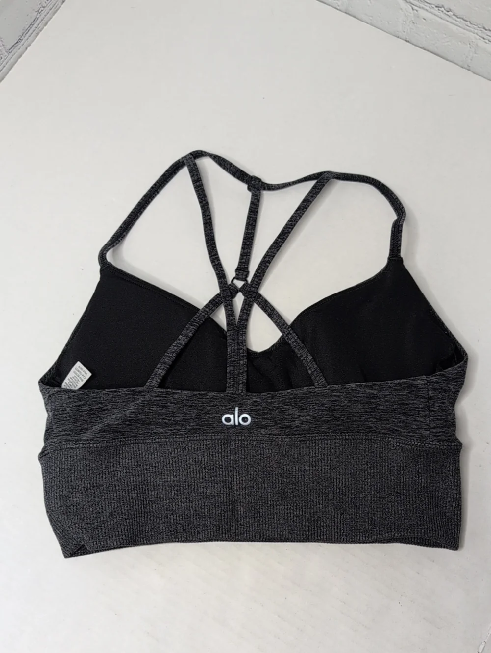 ALO Yoga Lavish Bra Heathered Charcoal
